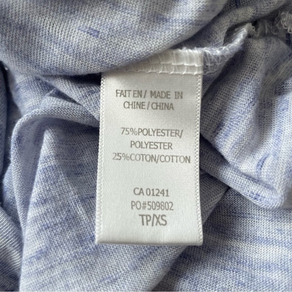 Twik Long Sleeve Heather Purple V Neck Top Size Extra Small - Picture 8 of 9